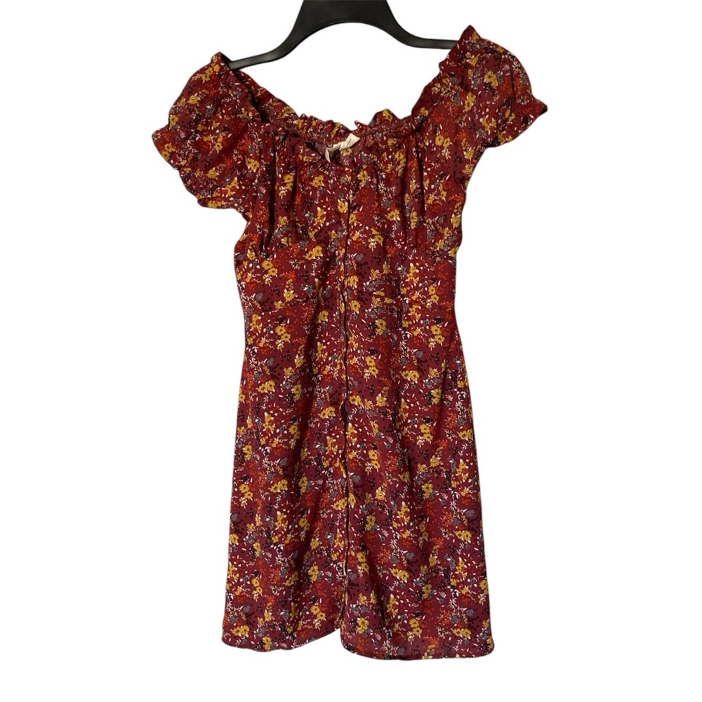Sky & Sparrow Womens Dress XS Floral Mini Peasant Feminine Empire 90s Style